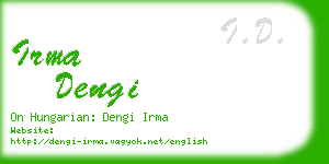 irma dengi business card